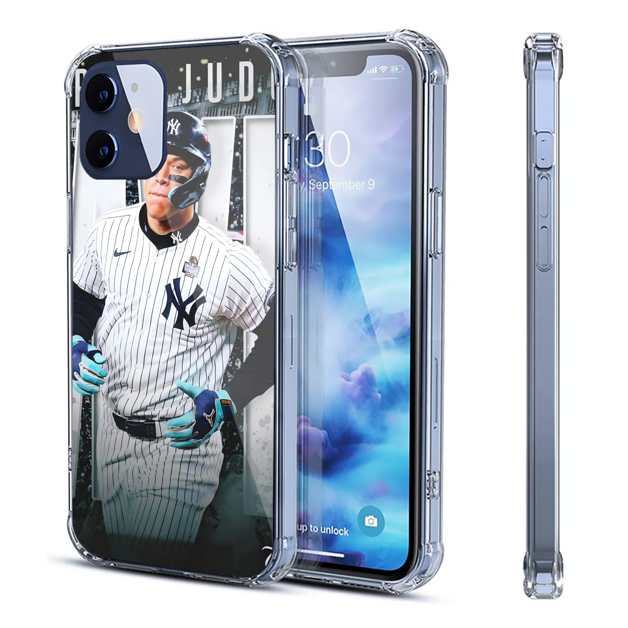 Aaron Judge MVP Clear IPhone 12 Case – Soft TPU With UV Print – Enhanced Drop Protection, Precise Fit, Anti-Fingerprint, Customizable Design, Scratch-Resistant, Yellow-Resistant